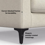 Ava Mid Century Corner Sectional Sofa
