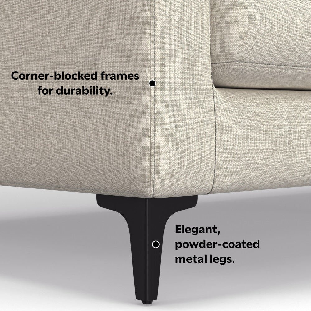 Ava Mid Century Corner Sectional Sofa
