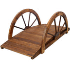3.3ft Wooden Garden Bridge Arc Footbridge