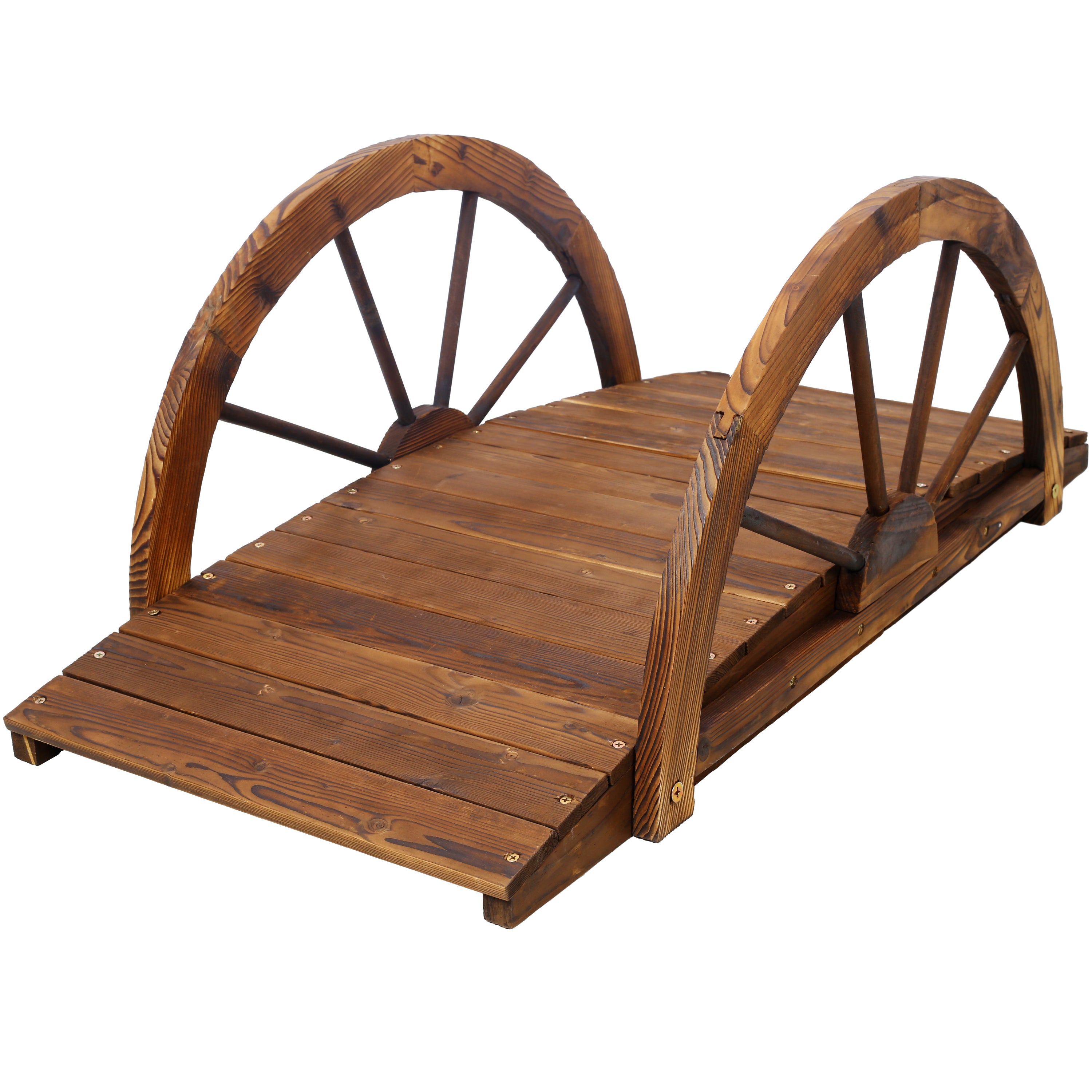 3.3ft Wooden Garden Bridge Arc Footbridge