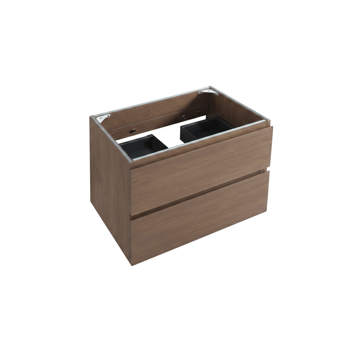 Alice Wall Mount Bathroom Vanity Cabinet, 24-Inch, Walnut Brown