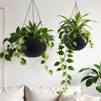 Self-Watering Hanging Rattan-Inspired Planter (Pack of 2)