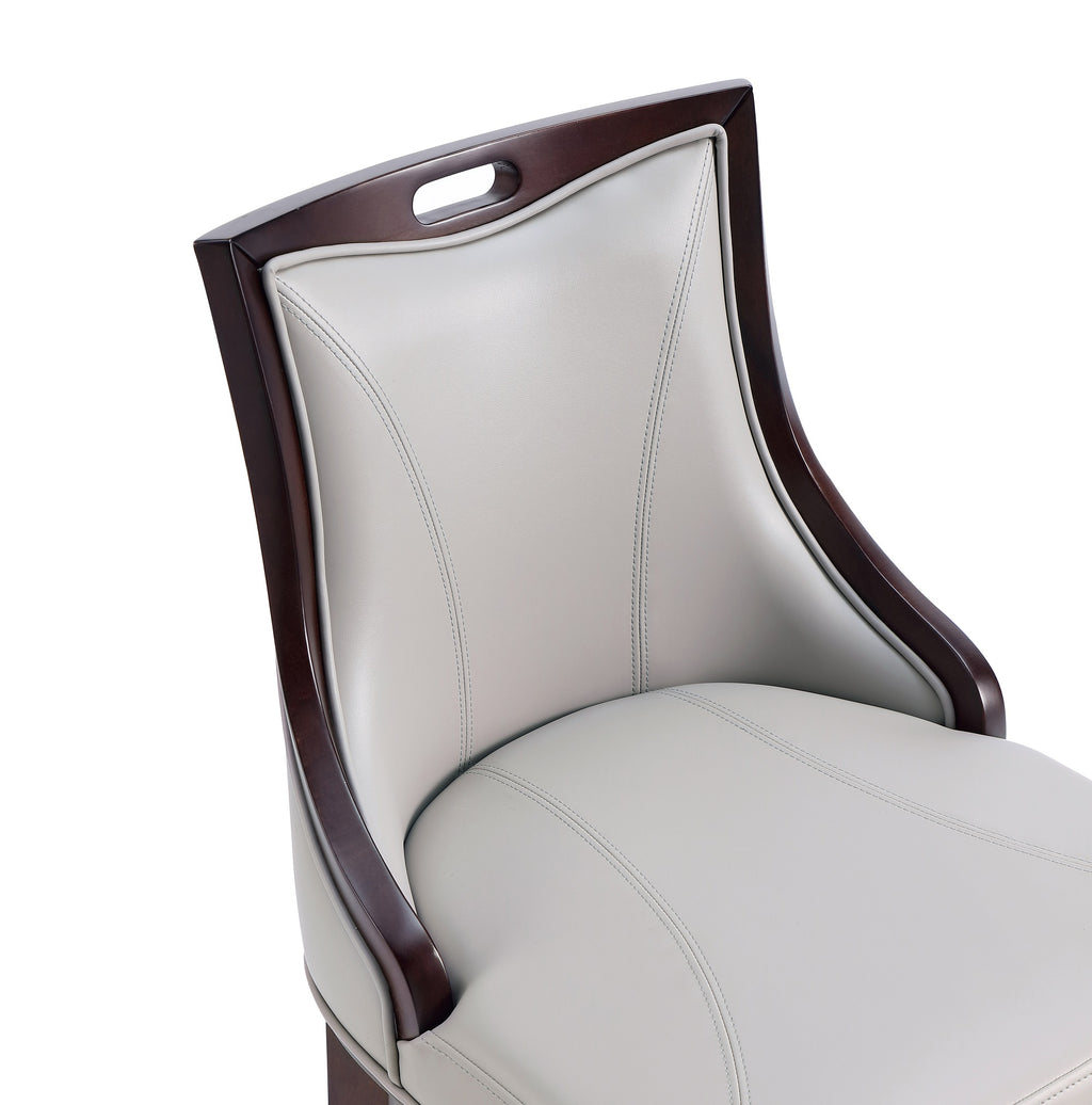 Emperor Wood Upholstered Barstool
