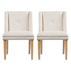 Light Luxury Rivet Upholstered Dining Chair (Set of 2)