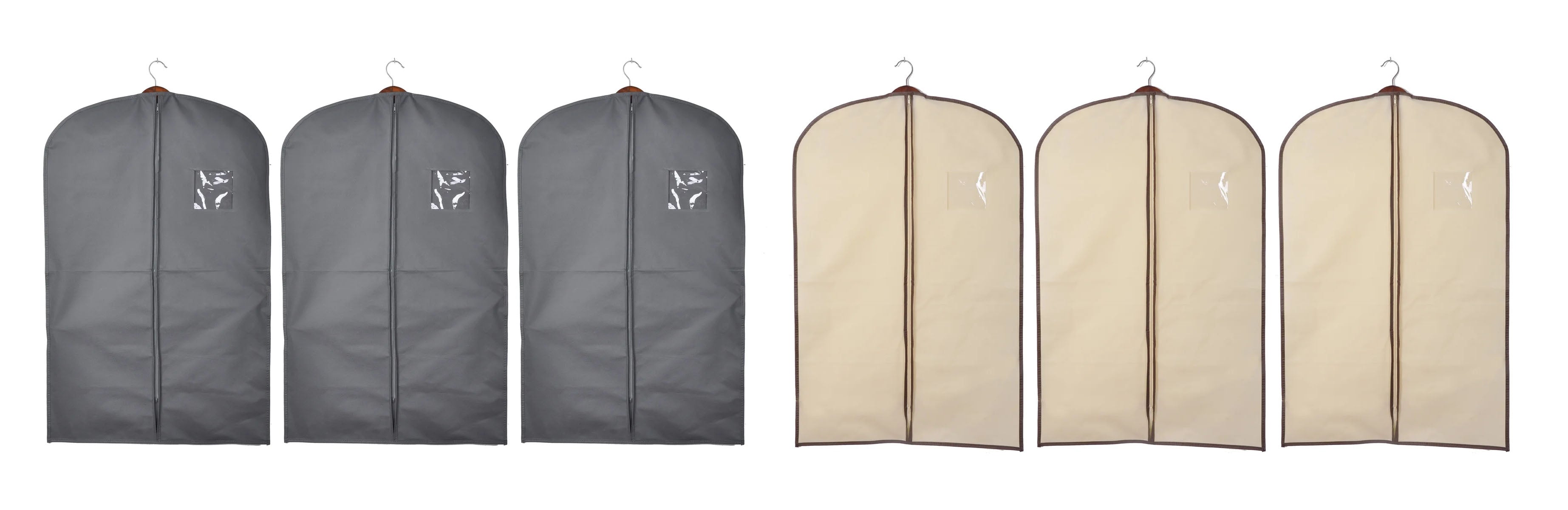 6 Pack of Suit & Dress Bags with Clear Window