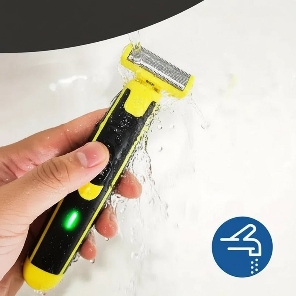 Electric Body Groomer Rechargeable Wet Dry Shaver with Guide Combs