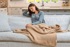 Cozy Knit Cotton Throw Blanket