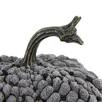 Set of 2, 6.5x6.5x6"H Chenille Weighted Pumpkins