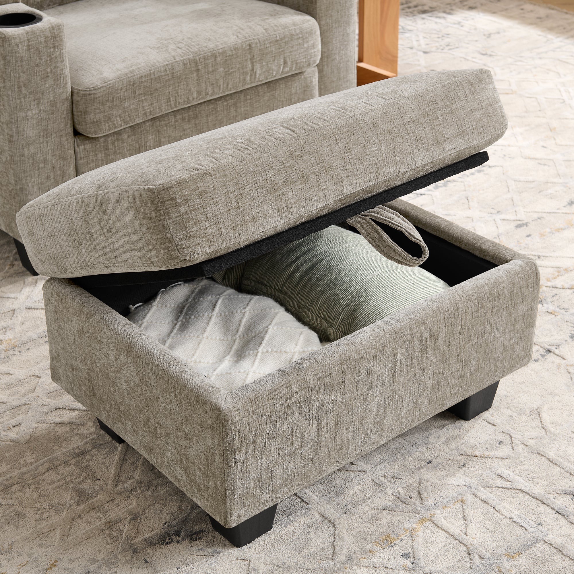 Single Sofa Recliner with Manually Adjustable Backrest - Brown