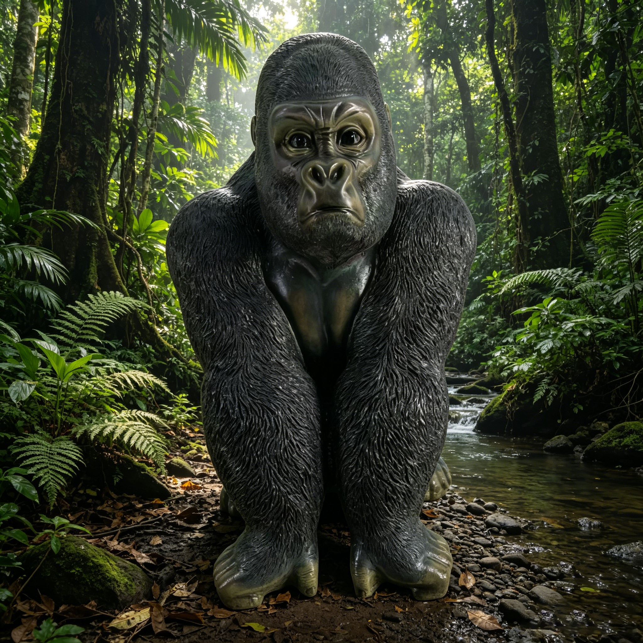 26.38" High Realistic Gorilla Figurine