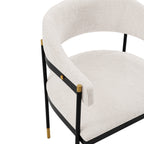 Lia Metal Chenille Armchair