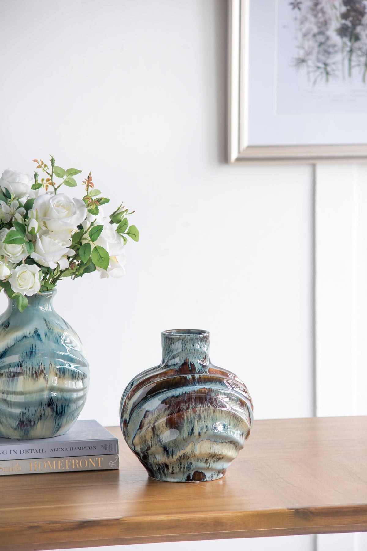 Ceramic Decorative Vase - Blue and White