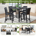 5 Piece Counter Height Dining Table Set