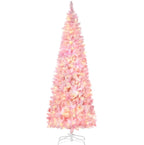 Snow Flocked Pencil Shape Artificial Christmas Tree