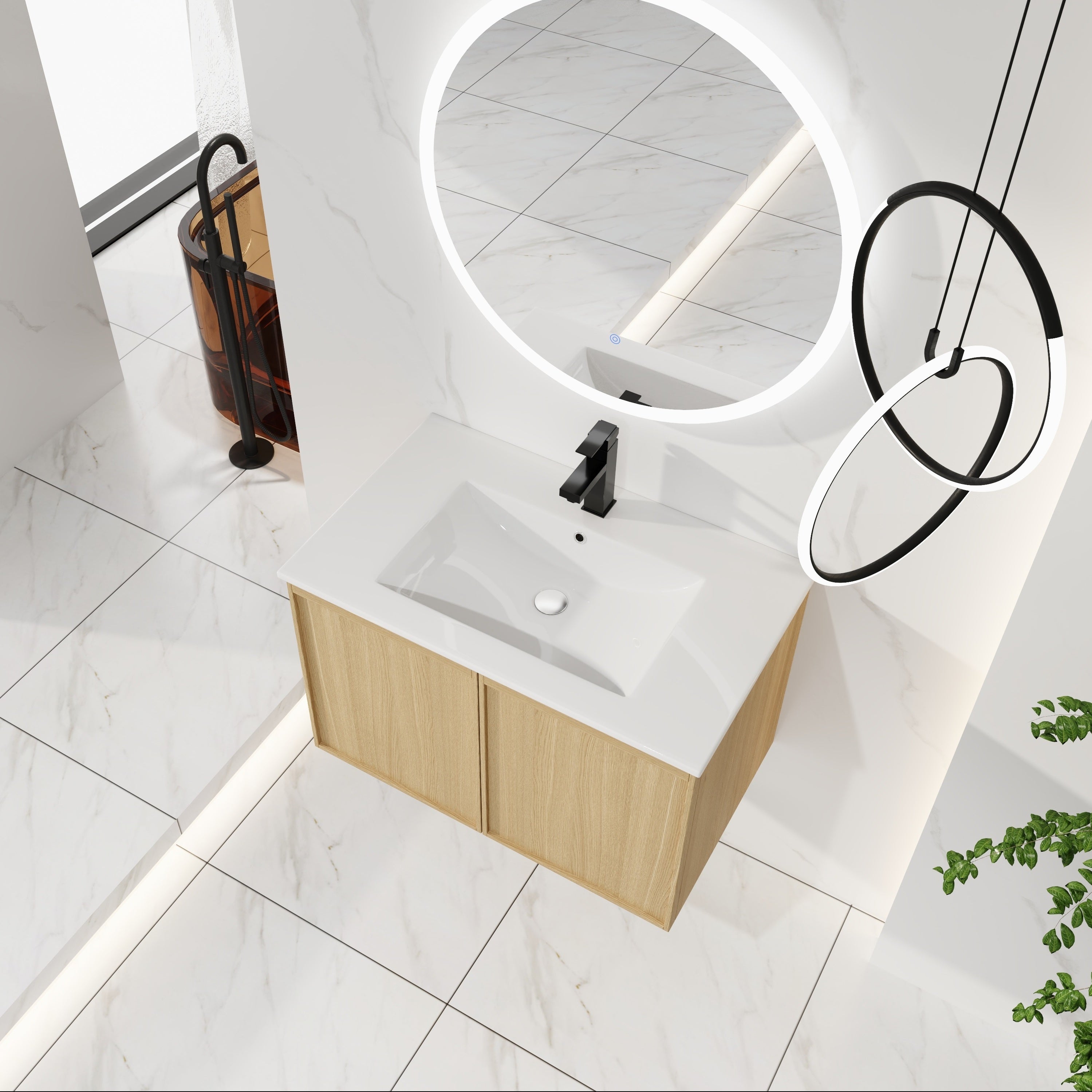 30" Floating Bathroom Vanity with Sink