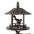 Outsunny 3-in-1 Garden Bird Bath Bowl Pedestal with Feeder