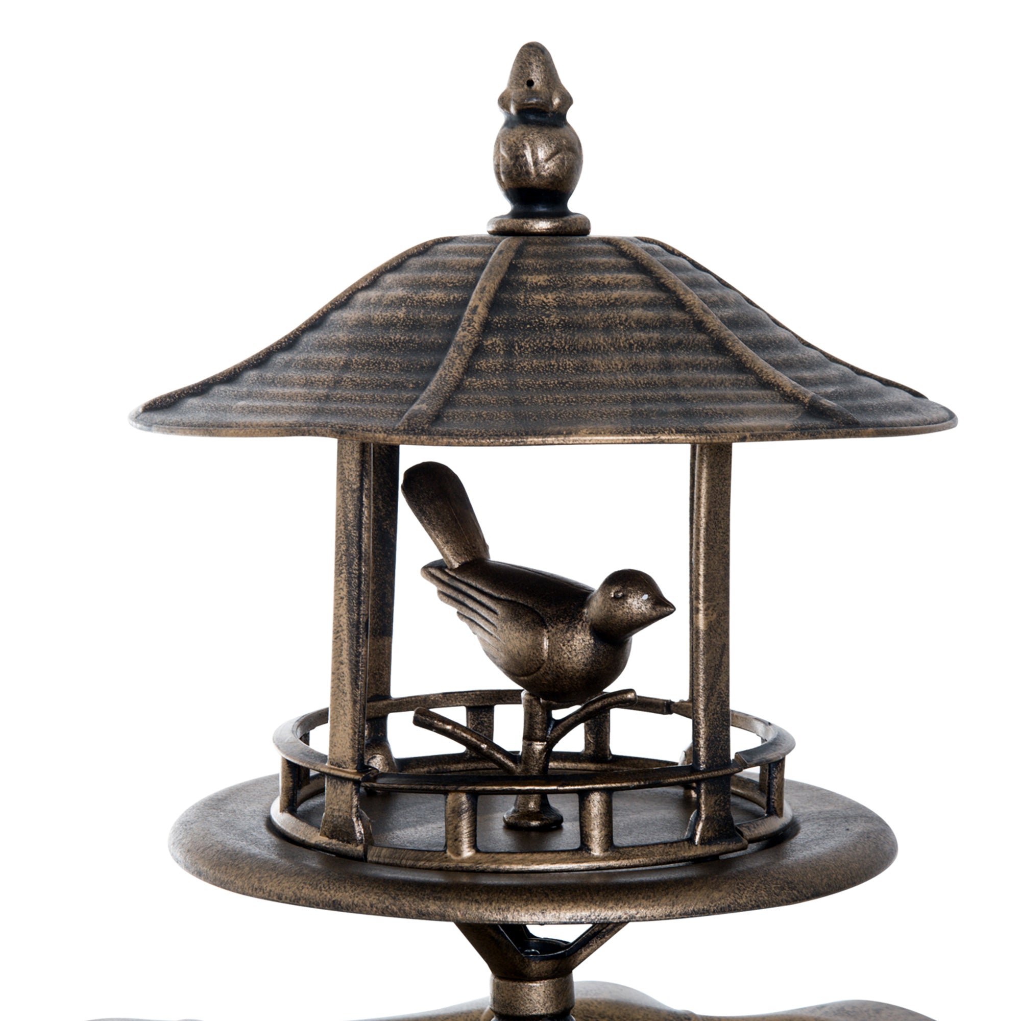 Outsunny 3-in-1 Garden Bird Bath Bowl Pedestal with Feeder