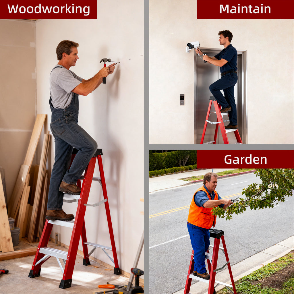 Fiberglass Single-Sided Stepladder