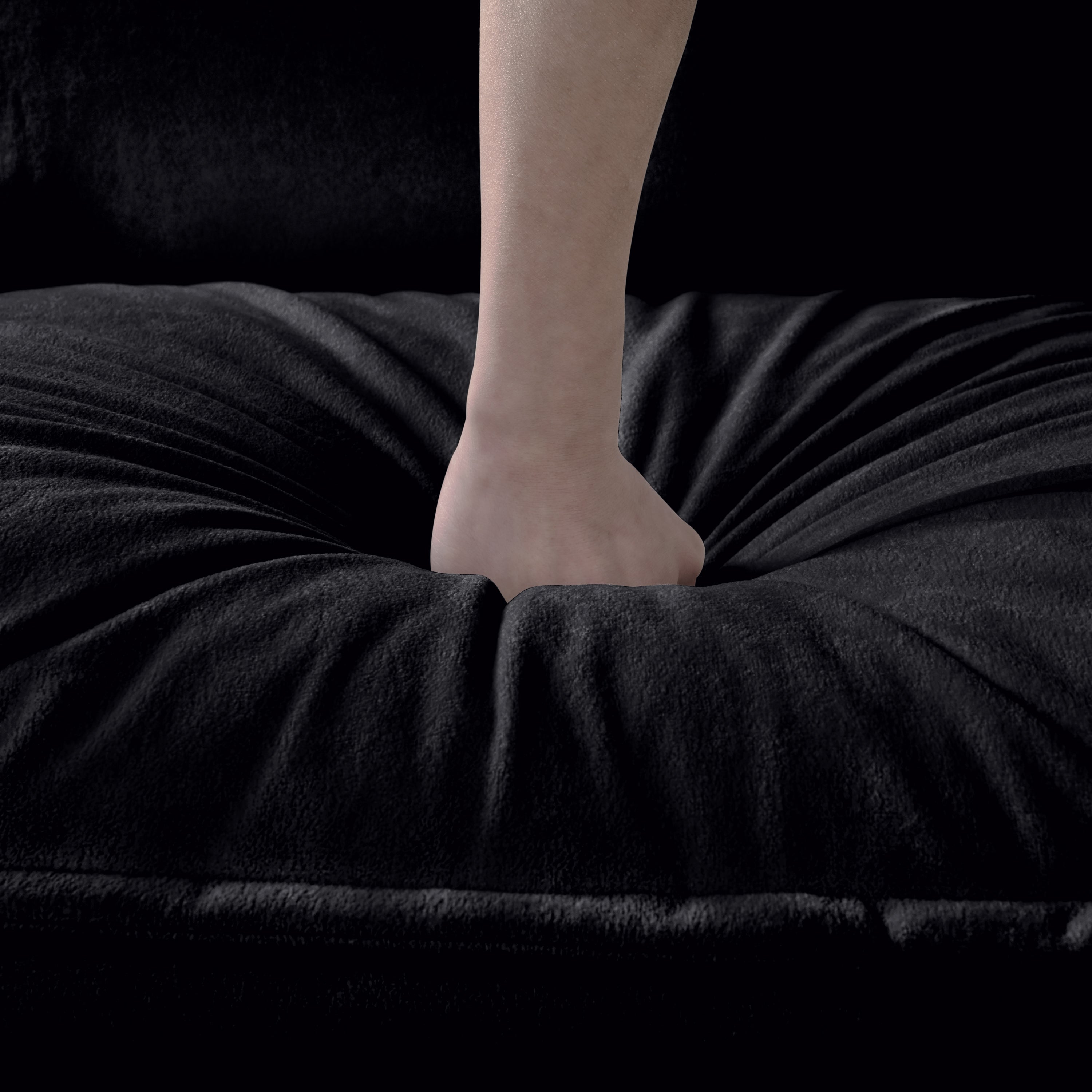 Luxury Chenille Ottoman