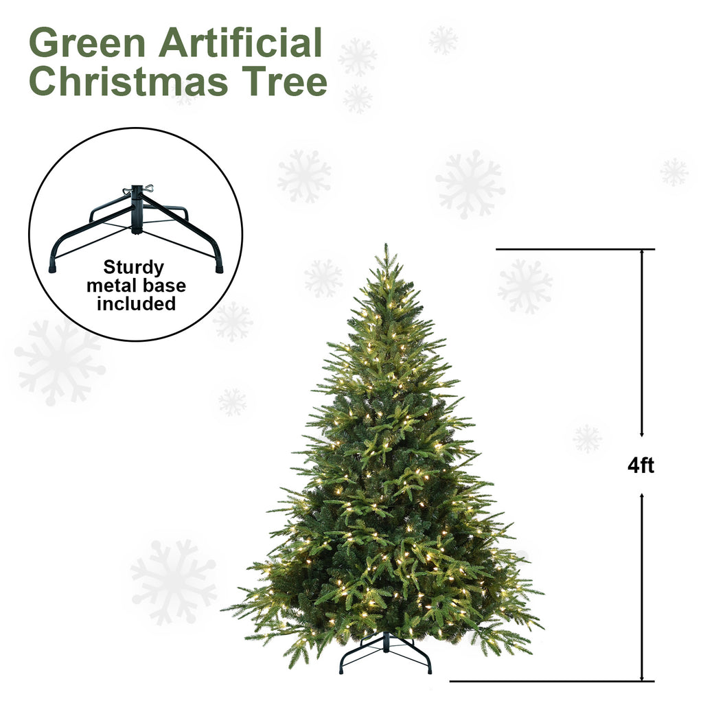 5ft Pre-Lit Artificial Christmas Tree with 300 Warm Lights