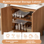 29.9-Inch Traditional Bathroom Vanity with Ceramic Sink