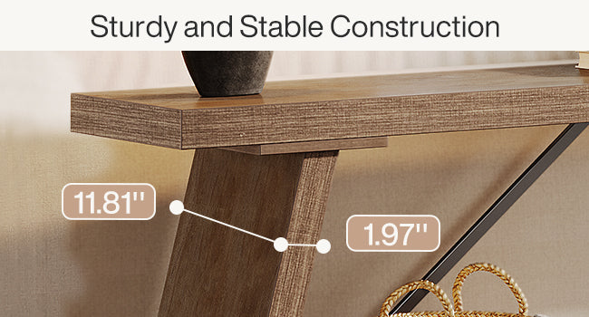 70.9” Extra Long Console Table Behind Couch