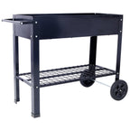 Elevated Mobile Raised Ergonomic Metal Planter Garden Bed