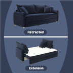 Irina Blue Velvet Sleeper Sectional Sofa
