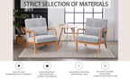 Mid-Century Modern Accent Chair with Solid Wood Frame