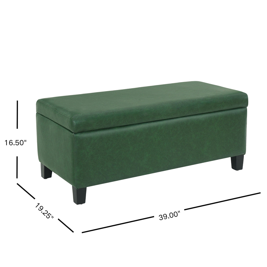 Storage Ottoman with Flip-Top Lid
