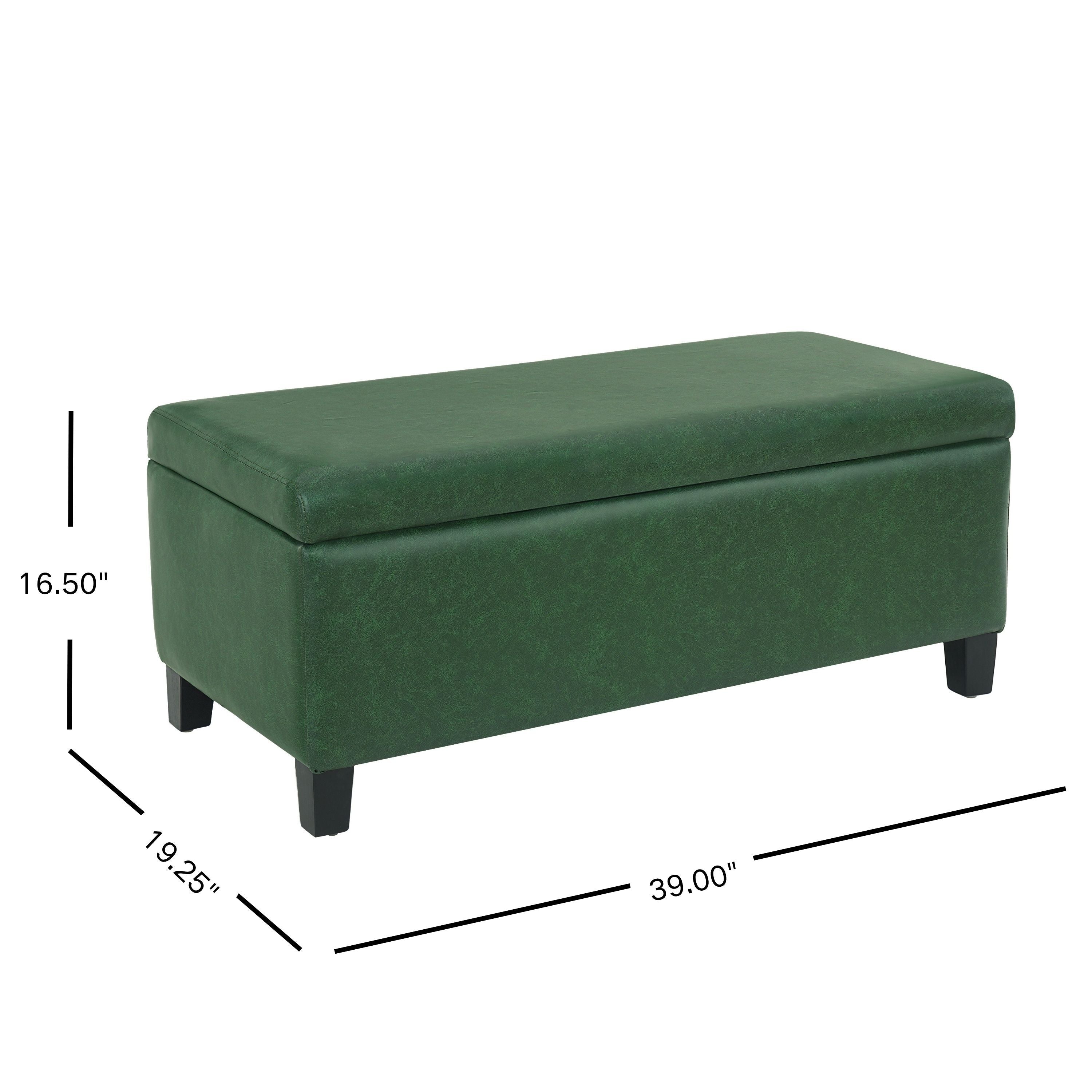 Storage Ottoman with Flip-Top Lid
