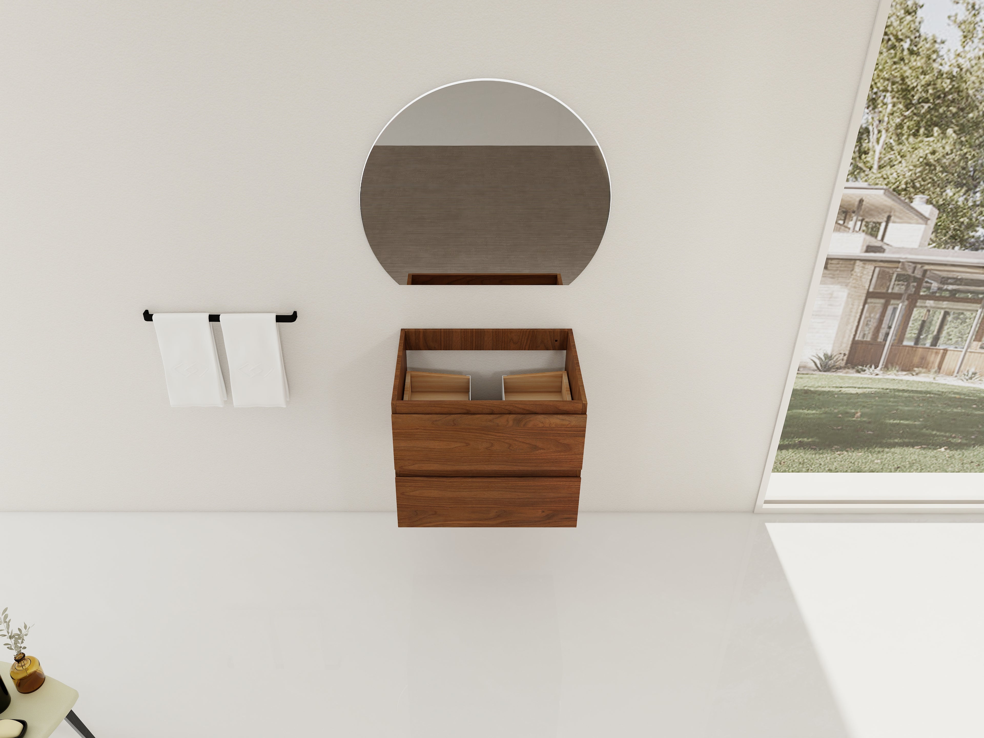 24" Wall-Mounted Bathroom Vanity Cabinet