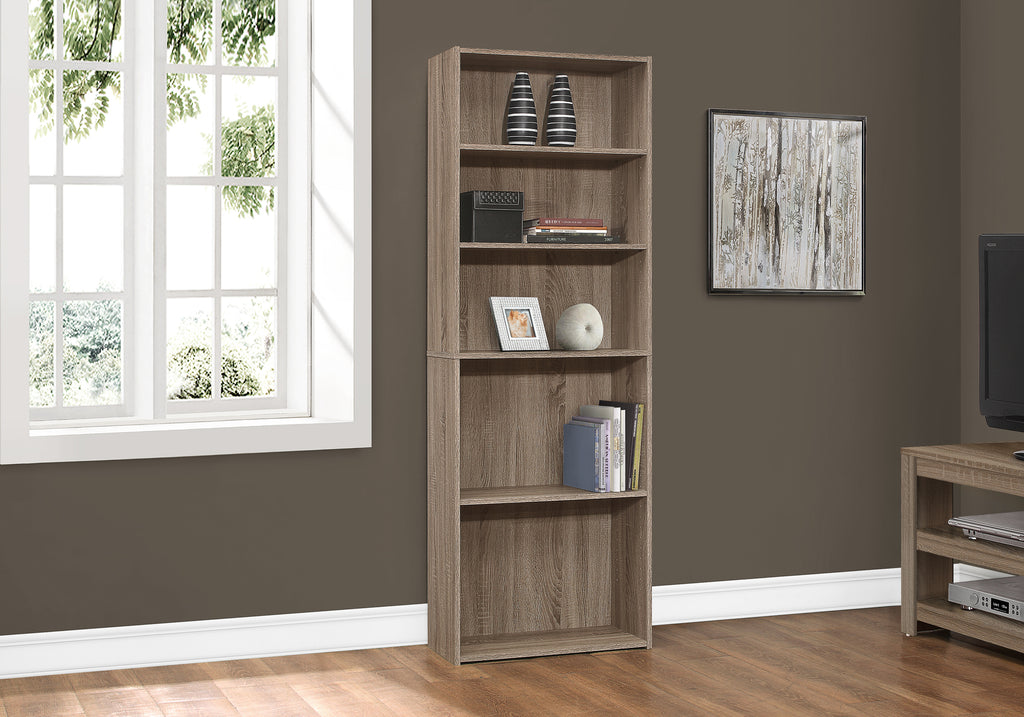 6 Tier Bookshelf, Bookcase - 72"h Office & Bedroom