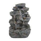 5-Tiered Concrete Tall Slim Fountain, 23.85"H