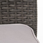 Outdoor PE Rattan Stacking Chair Set with Cushions (Set of 4)