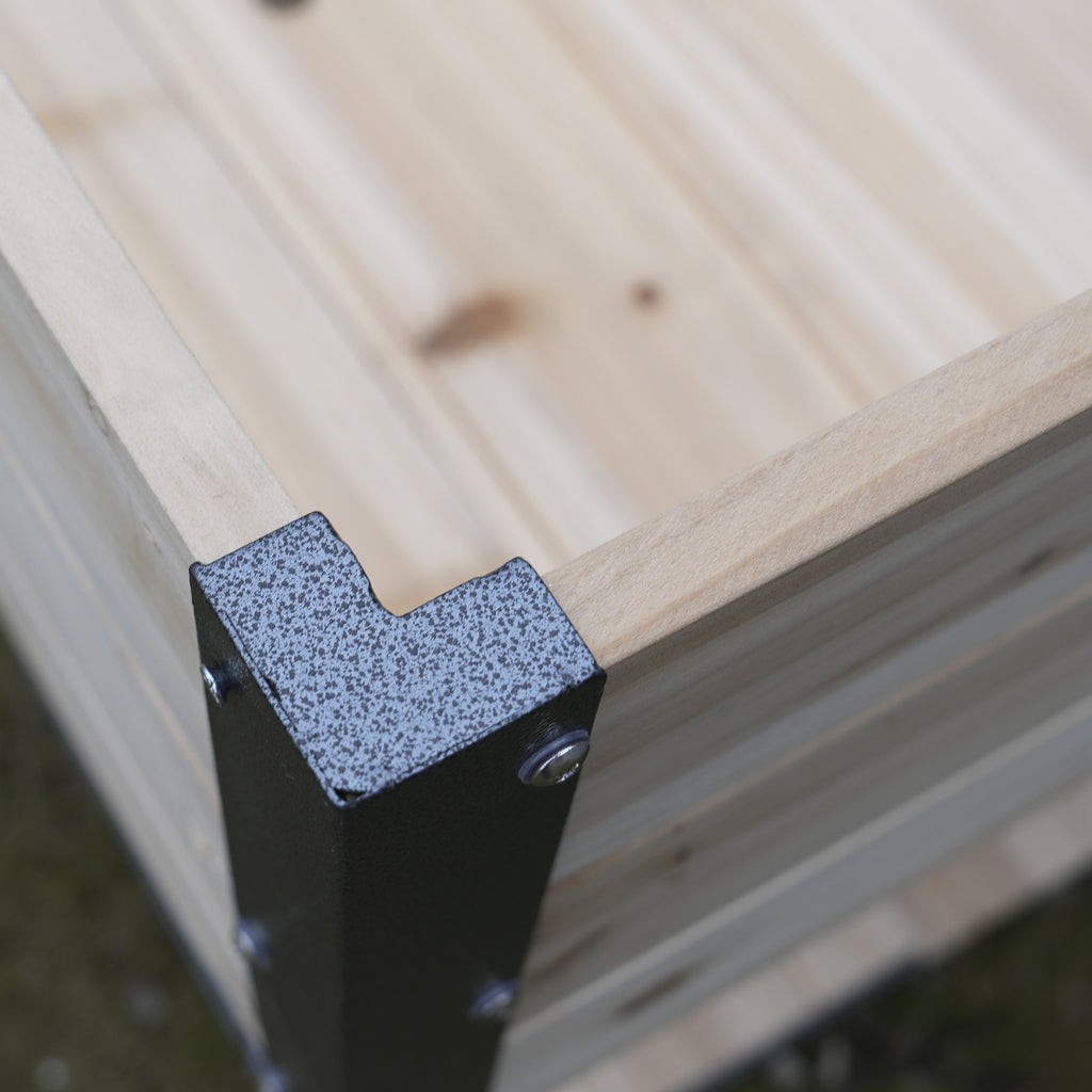45" Iron-Wood Combined Growing Beds with Storage Racks