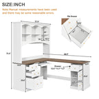 Space-Saving L-Shaped Computer Desk