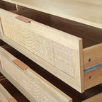 59.06" 6-Drawer Rattan Storage Cabinet