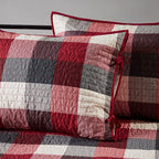 6 Piece Reversible Plaid Daybed Cover Set