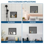 15" x 13" Stainless Steel Shower Niche, Gunmetal