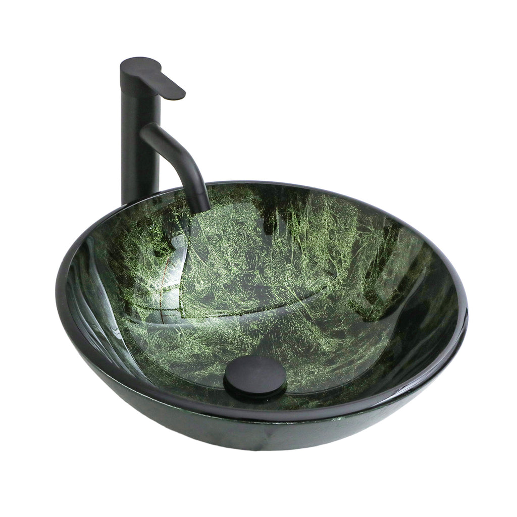 Artistic Tempered Glass Vessel Bathroom Sink