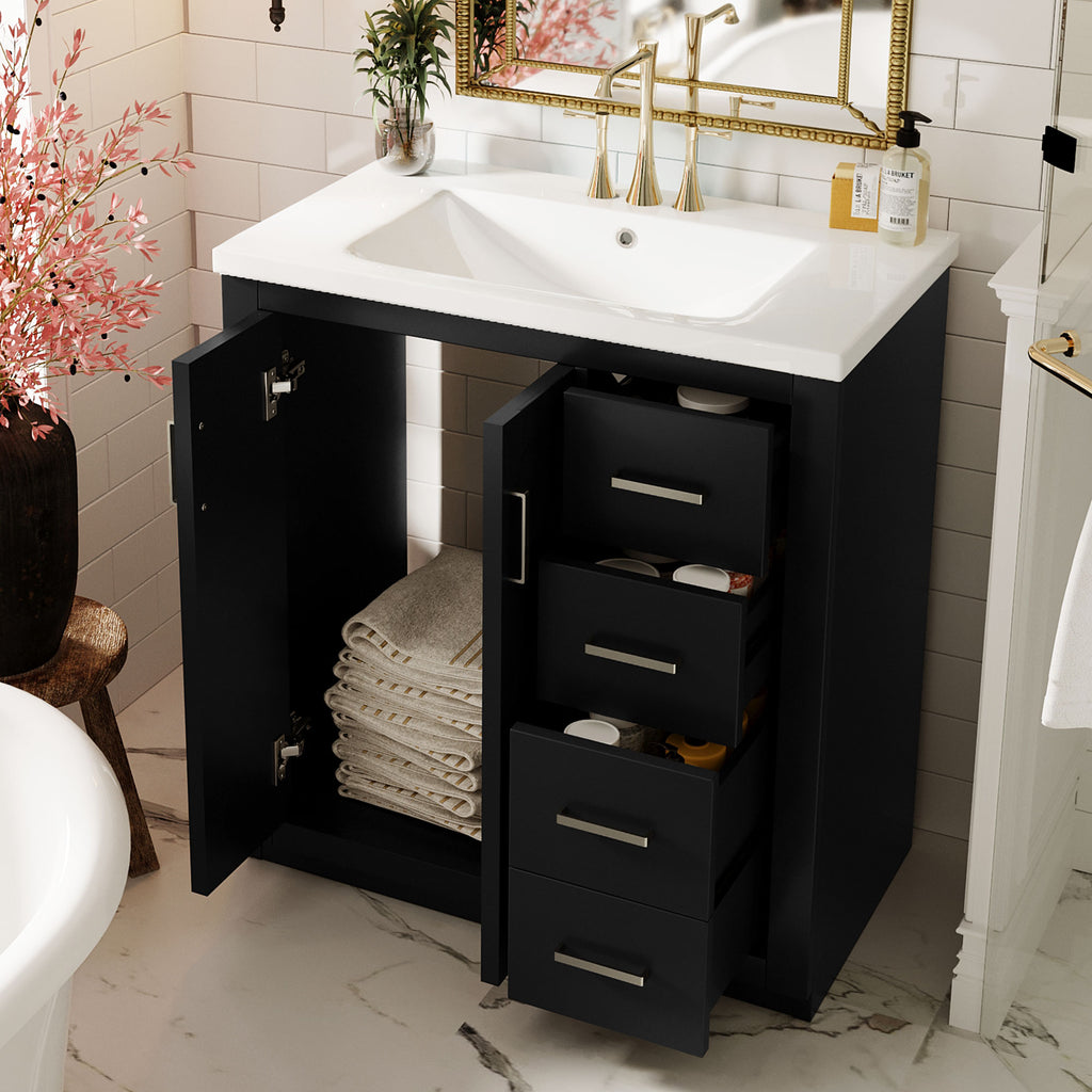 30'' Bathroom Vanity with Ceramic Sink Combo