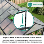 8x14 FT Aluminum Greenhouse for Outdoor Use