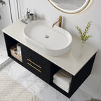Modern 39.4-In Wall-Mounted Bathroom Vanity