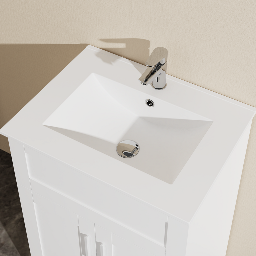 Goodyo 24" Sink Bathroom Vanity Laundry Cabinet Combo