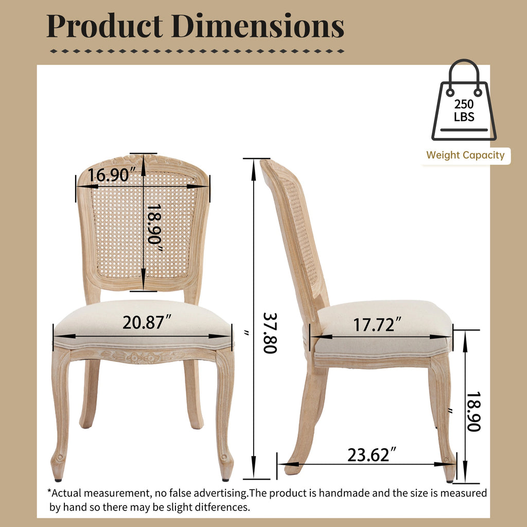 French Country Dining Chairs Set of 2