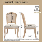 French Country Dining Chairs Set of 2