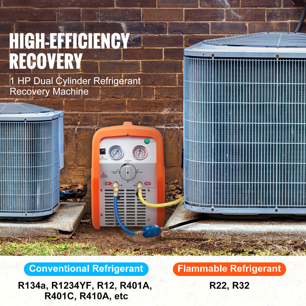1 HP Refrigerant Recovery Machine