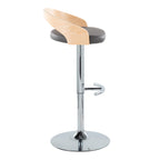 Contemporary Adjustable Barstool with Swivel