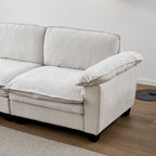 Luxury U Shape Sofa with Two Ottomans